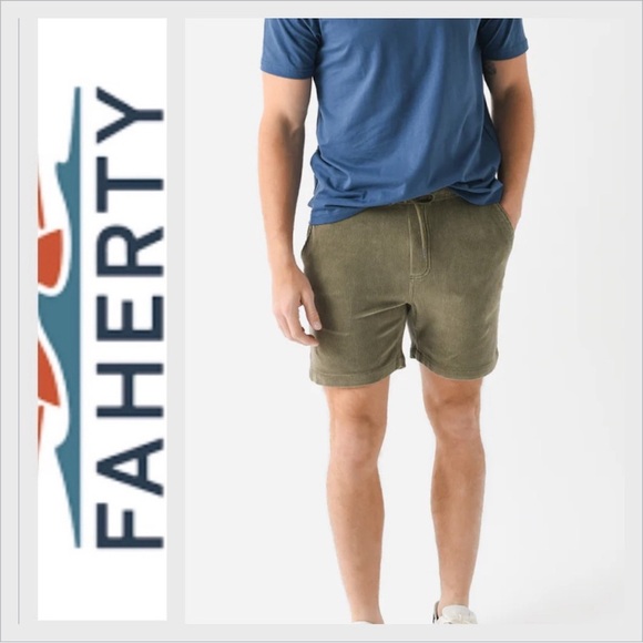 NEW FAHERTY essential italian knit cord short - Picture 1 of 8